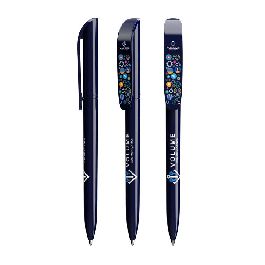 Penna bic super clip nera personalizzata con logo e scritta | Fullgadgets