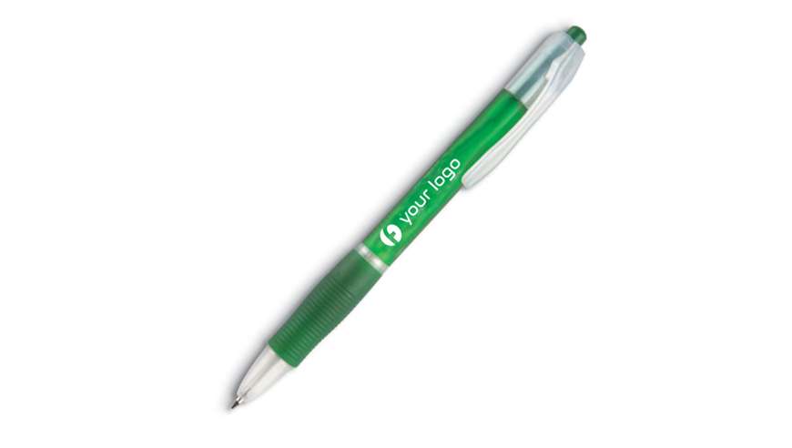 Penna a sfera verde personalizzata con il logo aziendale | FullGadgets