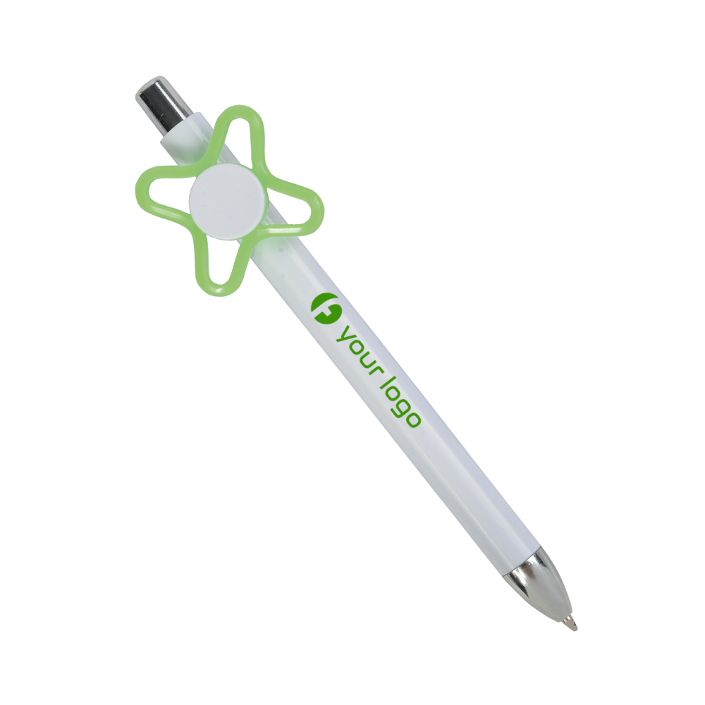 Penna A Scatto Personalizzabile Con Spinner Colorato - 55 Caratteri