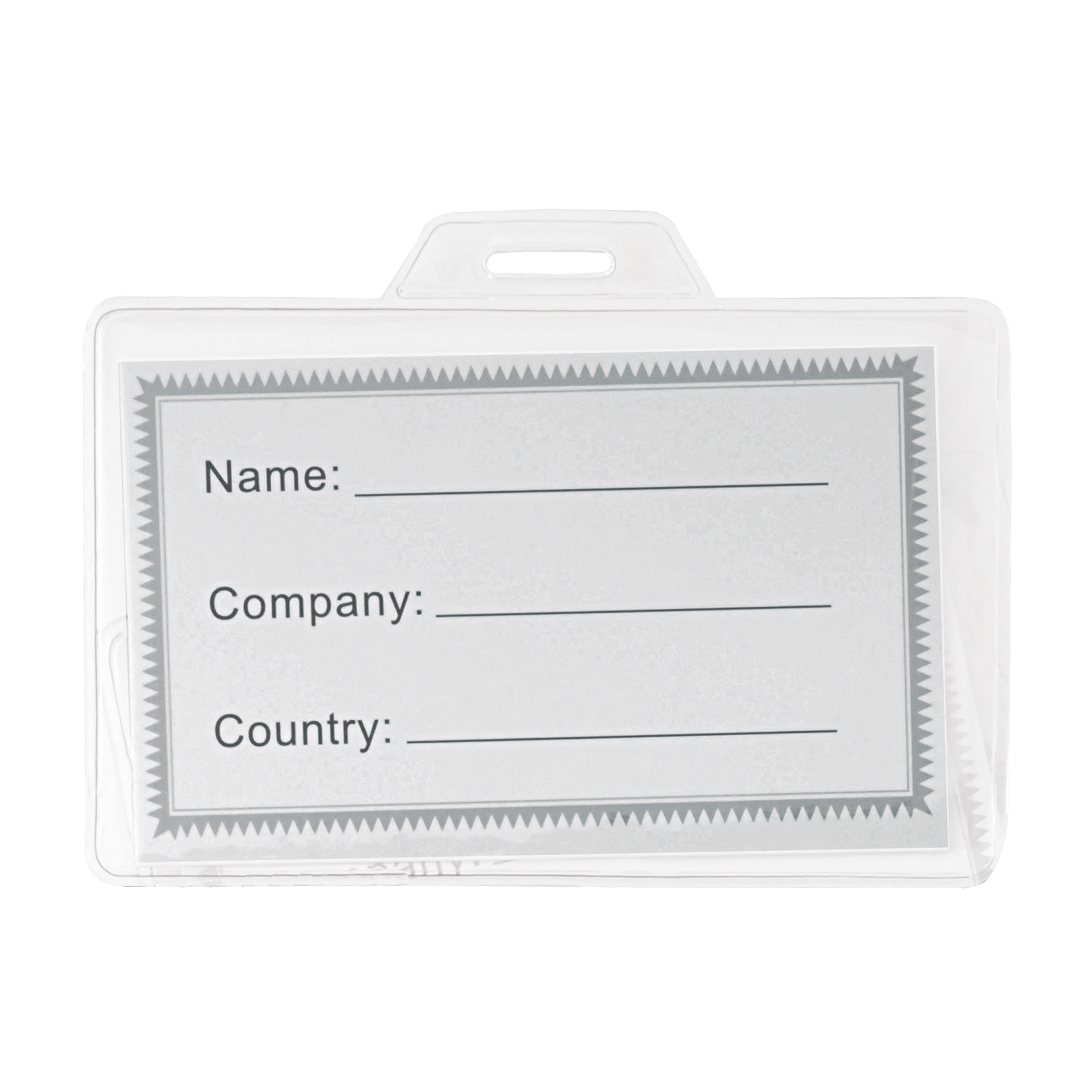 Personalizza il Tuo Porta-Badge in Plastica Trasparente