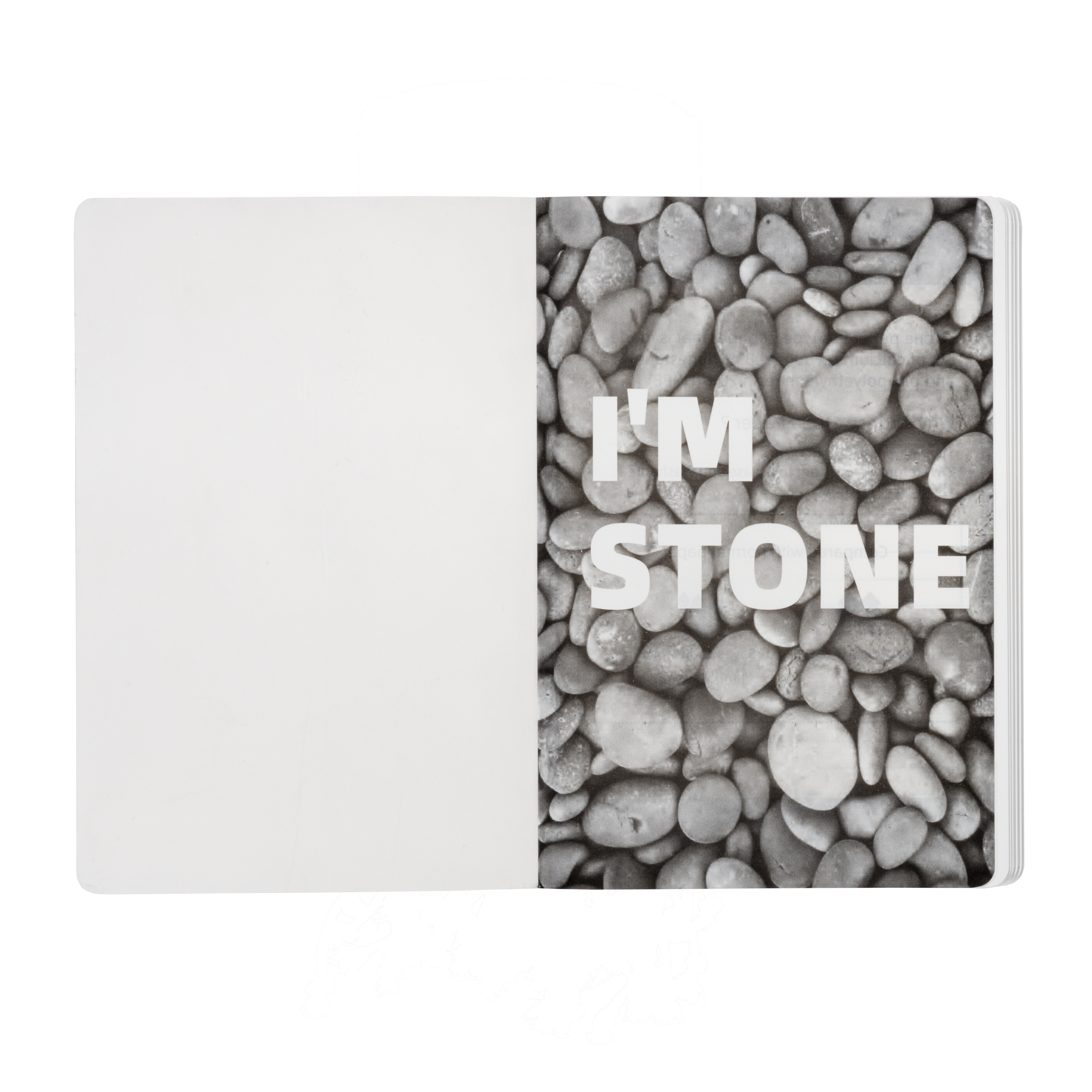 Quaderno in carta di pietra, fogli bianchi a righe, 64 pag., 14,5x21 cm - Taccuini  e block notes 