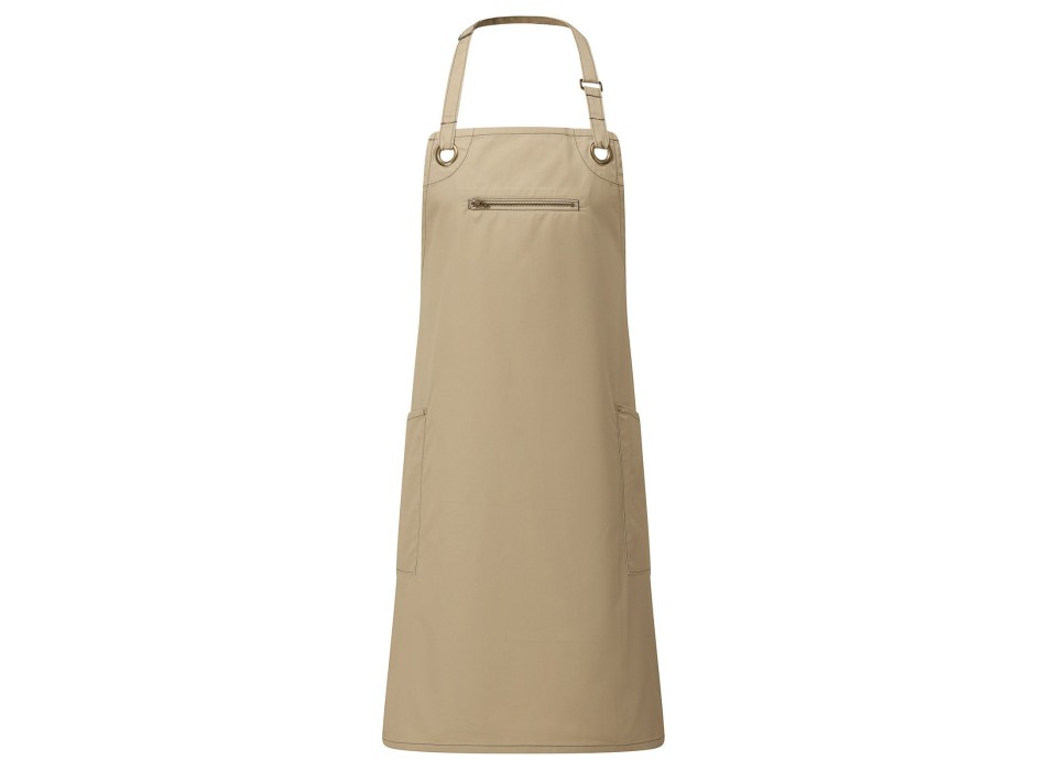 ‘Barley’ Contrast Stitch Sustainable Bib Apron FullGadgets.com