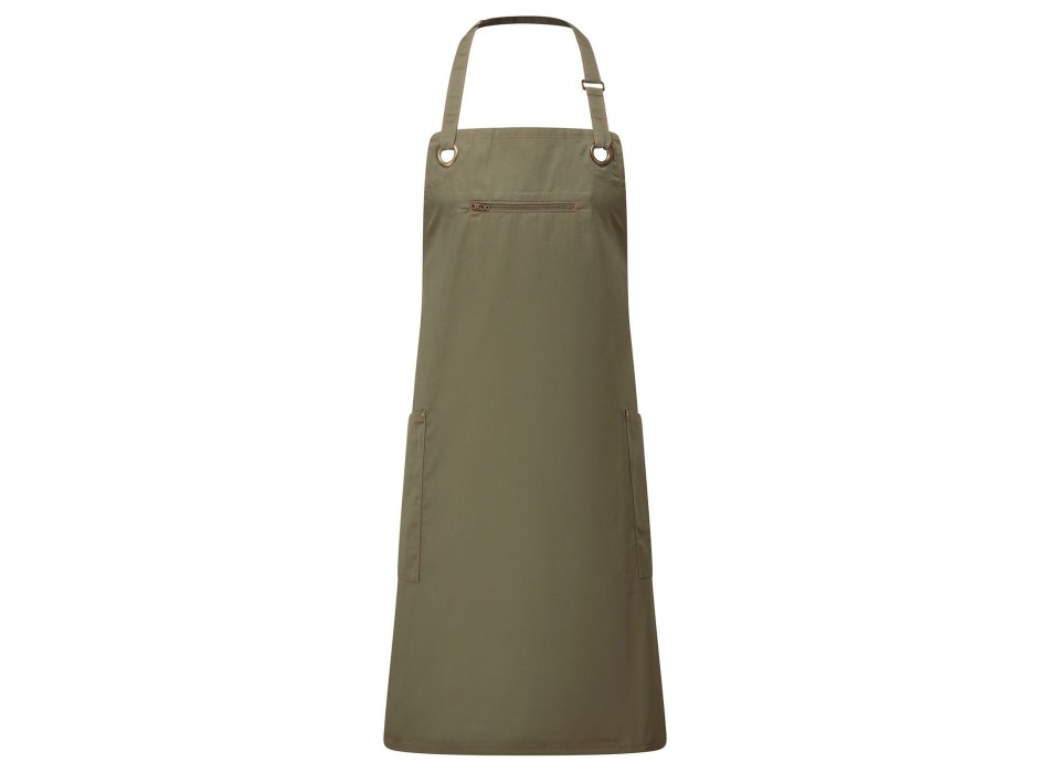 ‘Barley’ Contrast Stitch Sustainable Bib Apron FullGadgets.com