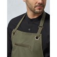 ‘Barley’ Contrast Stitch Sustainable Bib Apron FullGadgets.com