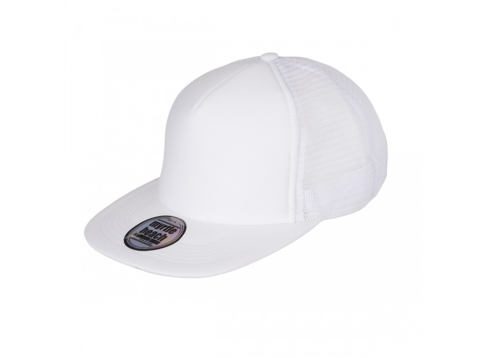 5 Panel Flat Peak Cap 100%P FullGadgets.com