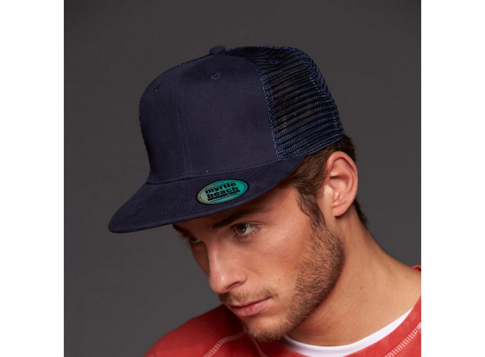 6 PAN FLAT PEAK CAP 100%P M&B FullGadgets.com