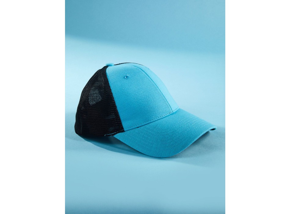 6 Panel Elastic Fit Mesh Cap FullGadgets.com