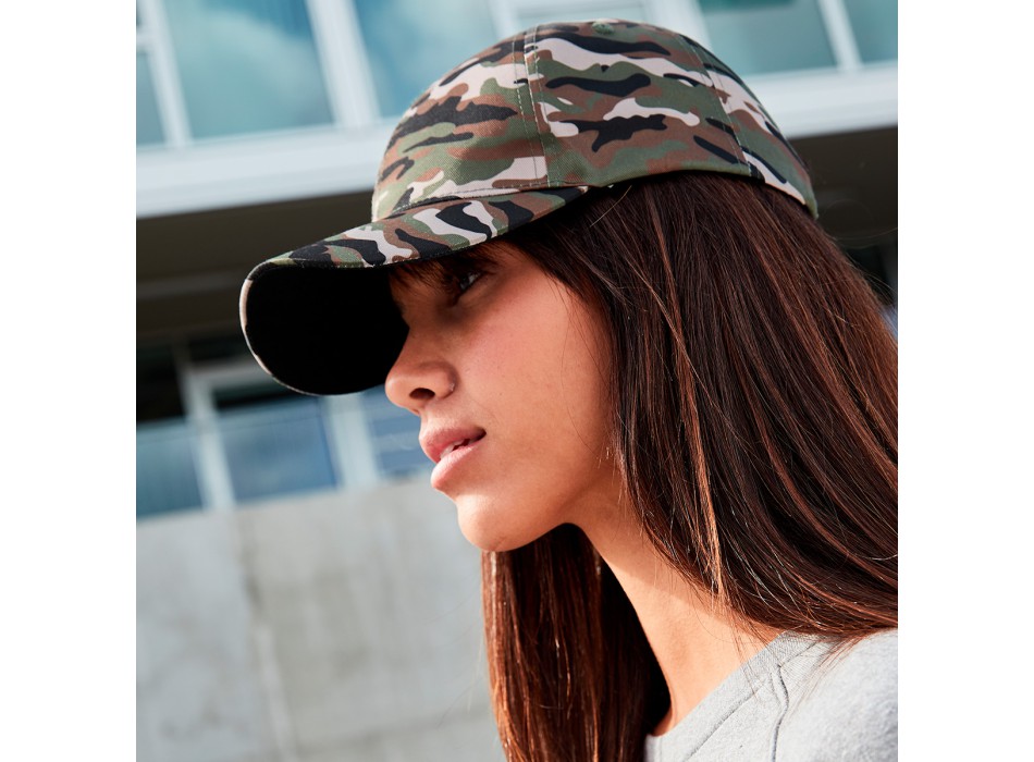 6Panel Camouflage Cap 50%C50%P FullGadgets.com