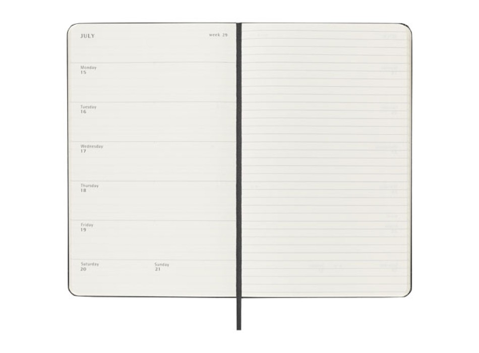 Agenda settimanale con copertina rigida Moleskine 12M L FullGadgets.com