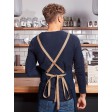 Bib Apron With Crossed Ribbons And Big Pocket FullGadgets.com