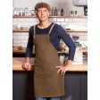 Bib Apron With Crossed Ribbons And Big Pocket FullGadgets.com