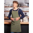 Bib Apron With Crossed Ribbons And Big Pocket FullGadgets.com