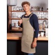 Bib Apron With Crossed Ribbons And Big Pocket FullGadgets.com