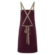 Bib Apron With Crossed Ribbons And Big Pocket FullGadgets.com