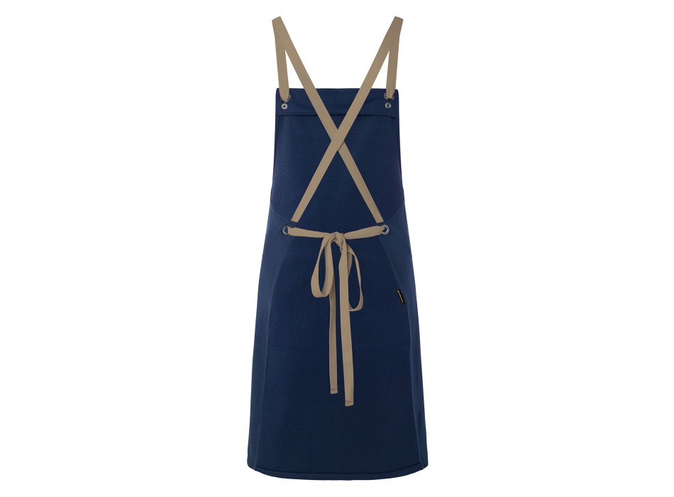 Bib Apron With Crossed Ribbons And Big Pocket FullGadgets.com