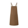 Bib Apron With Crossed Ribbons And Big Pocket FullGadgets.com