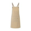 Bib Apron With Crossed Ribbons And Big Pocket FullGadgets.com