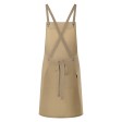 Bib Apron With Crossed Ribbons And Big Pocket FullGadgets.com