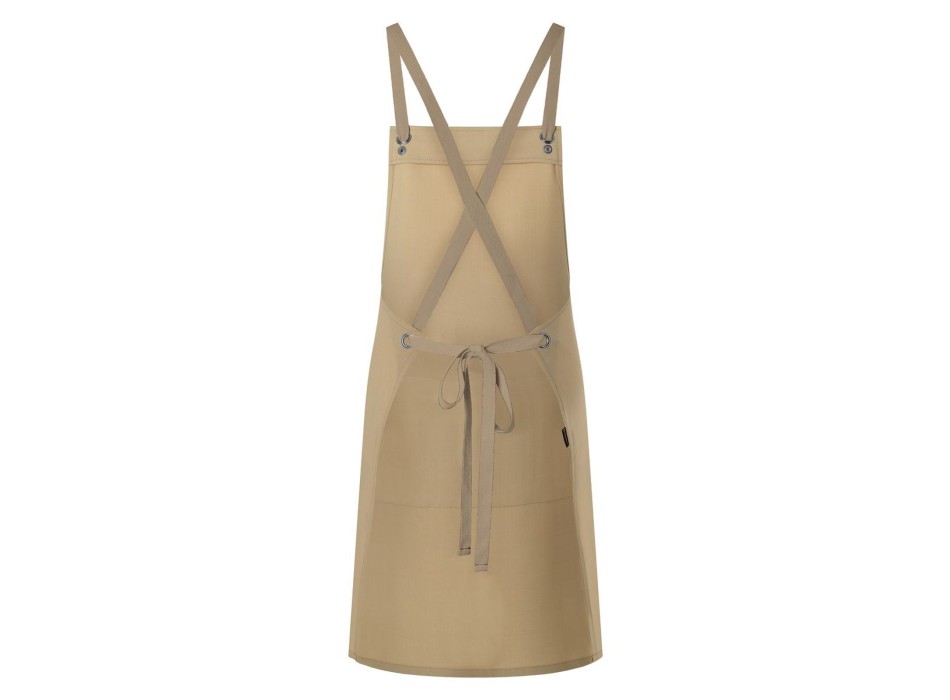 Bib Apron With Crossed Ribbons And Big Pocket FullGadgets.com