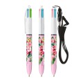 BIC® 4 Colours Fashion penna a sfera + Lanyard