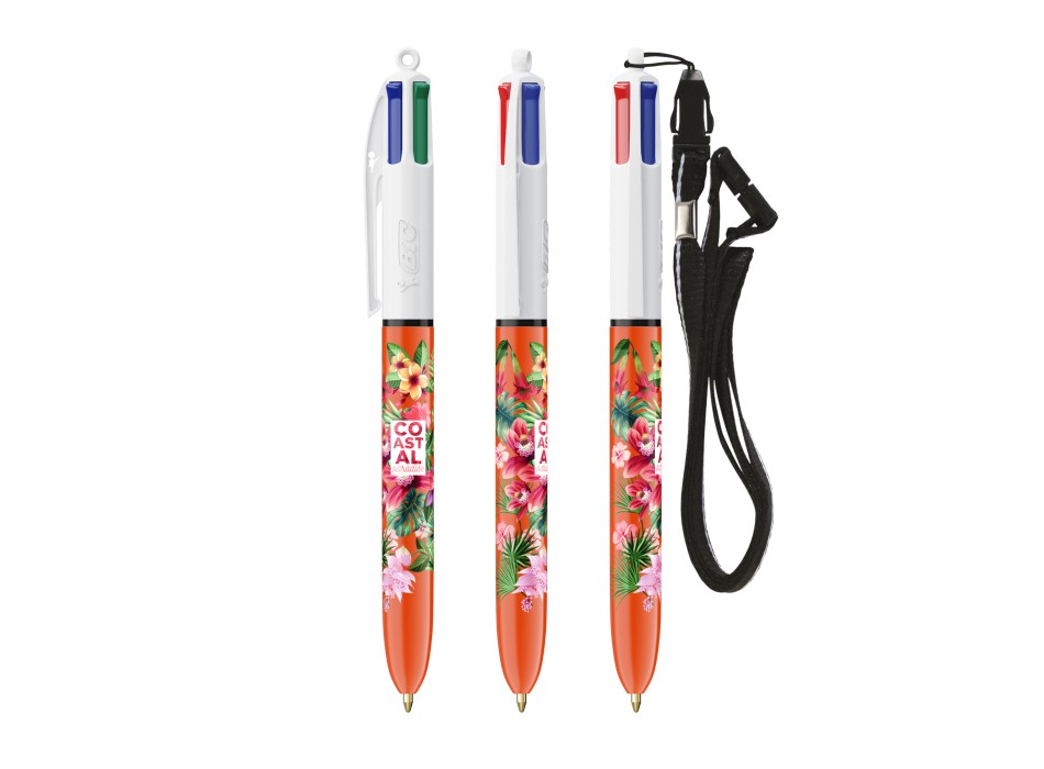 BIC® 4 Colours Fine penna a sfera + Lanyard FullGadgets.com