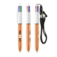 BIC® 4 Colours Shine penna a sfera + Lanyard FullGadgets.com