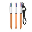 BIC® 4 Colours Shine penna a sfera + Lanyard FullGadgets.com