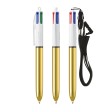 BIC® 4 Colours Shine penna a sfera + Lanyard FullGadgets.com