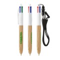 BIC® 4 Colours Wood Style with Lanyard