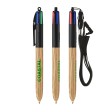 BIC® 4 Colours Wood Style with Lanyard FullGadgets.com