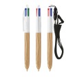 BIC® 4 Colours Wood Style with Lanyard FullGadgets.com