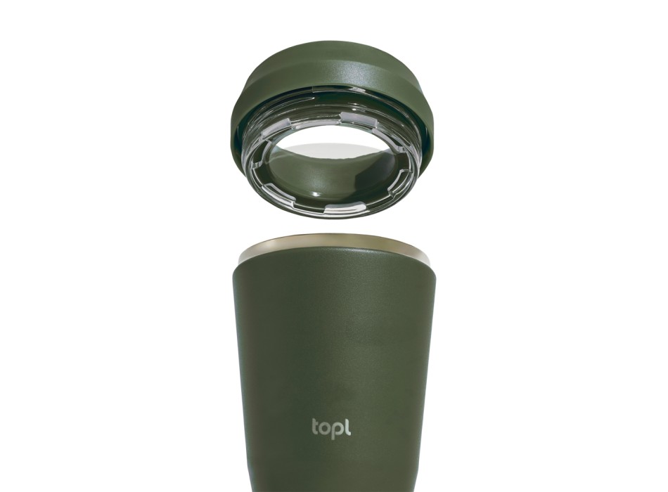 Bicchiere Topl in rAcciaio con tappo 360 brevettato 235ml FullGadgets.com