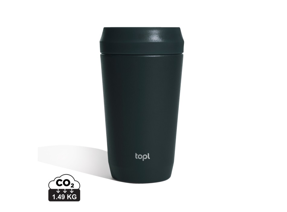 Bicchiere Topl in rAcciaio con tappo 360 brevettato 354ml FullGadgets.com