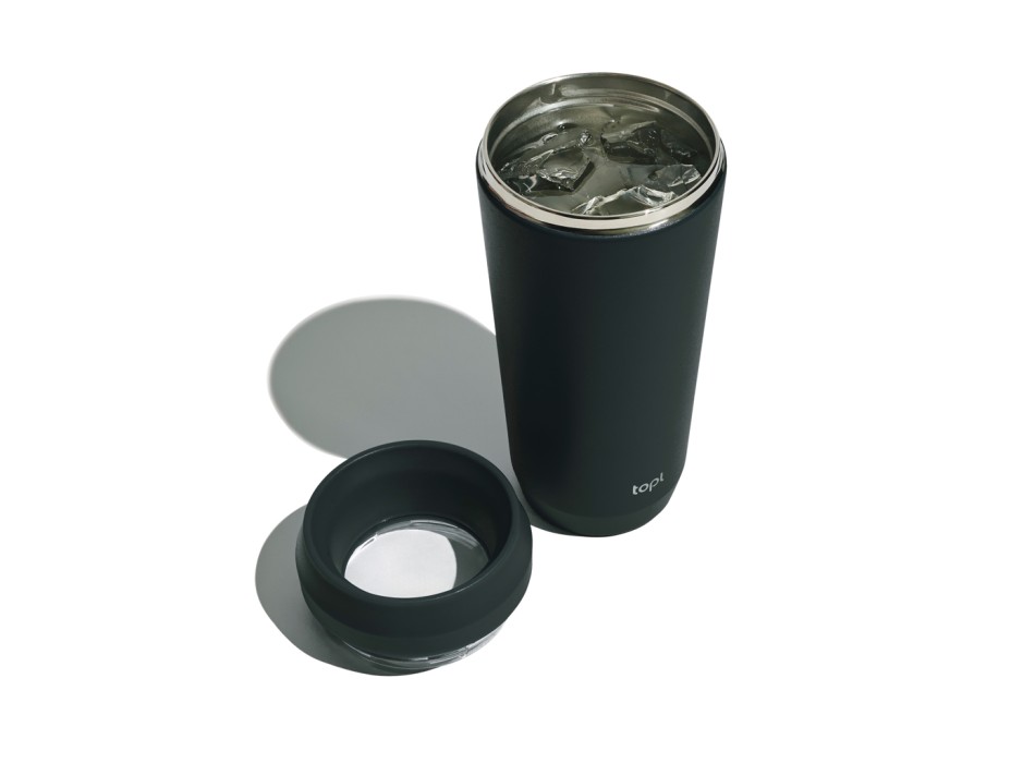 Bicchiere Topl in rAcciaio con tappo 360 brevettato 354ml FullGadgets.com