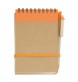 Block notes ad anelli in carta riciclata, fogli bianchi (70 pag.) con penna in cartone FullGadgets.com