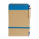 Block notes ad anelli in carta riciclata, fogli bianchi (70 pag.) con penna in cartone FullGadgets.com