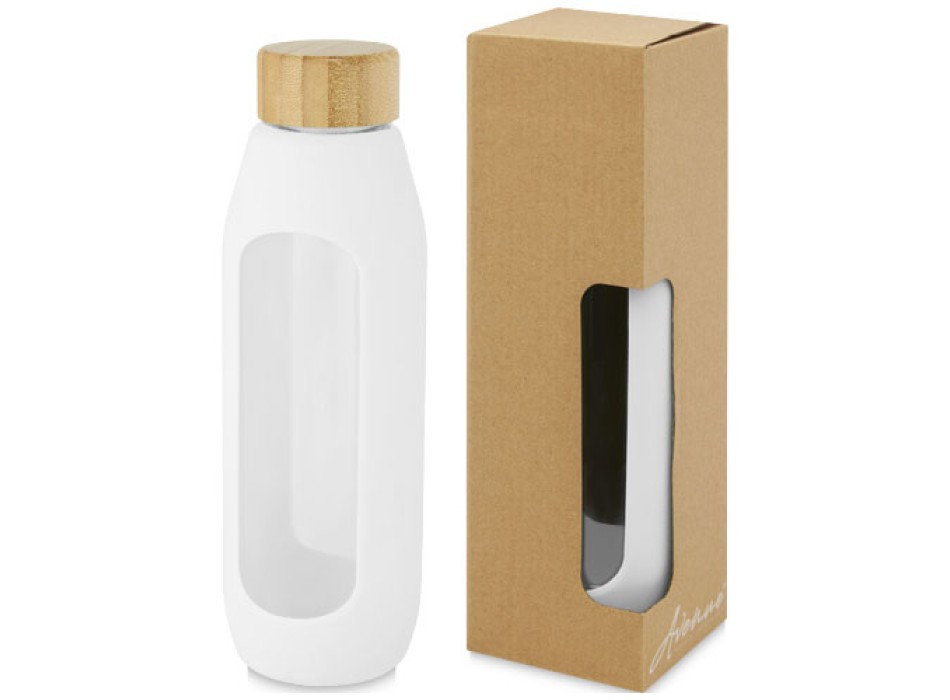 Borraccia in vetro borosilicato da 600 ml con impugnatura in silicone Tidan FullGadgets.com