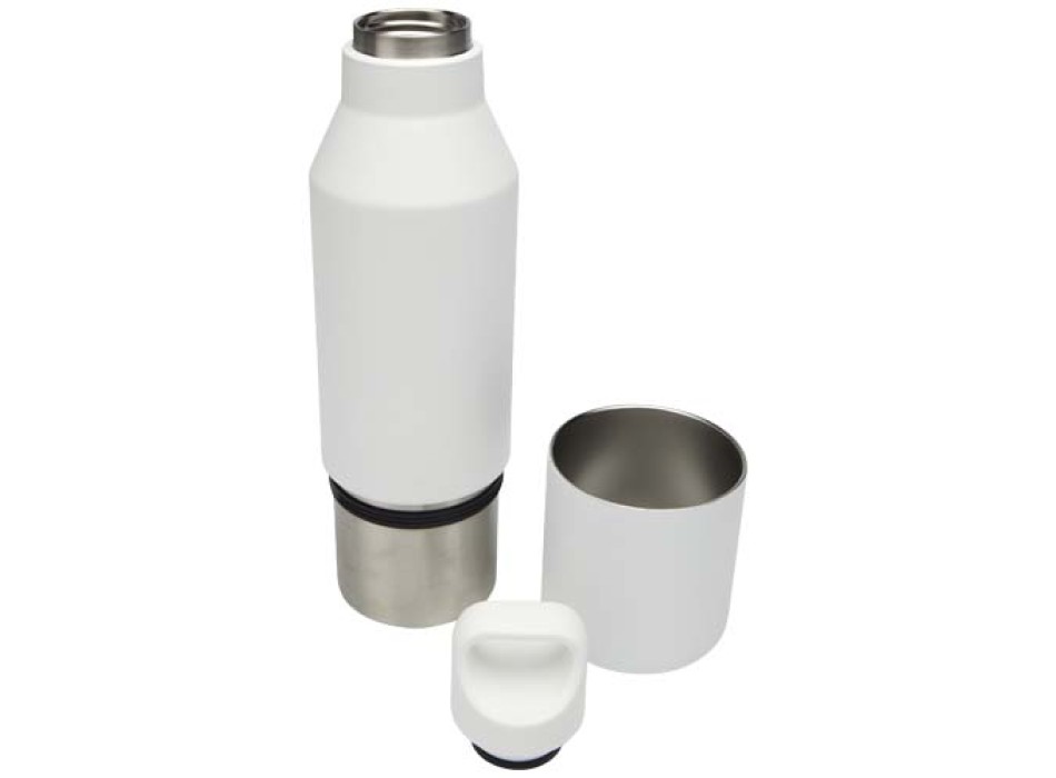 Borraccia termica da 600 ml in acciaio inox riciclato certificato RCS con tazza da 300 ml Odessy FullGadgets.com