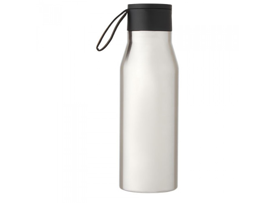 Borraccia termica in acciaio inossidabile da 500 ml con isolamento sottovuoto in rame, coperchio e cinturino in finta pelle L FullGadgets.com