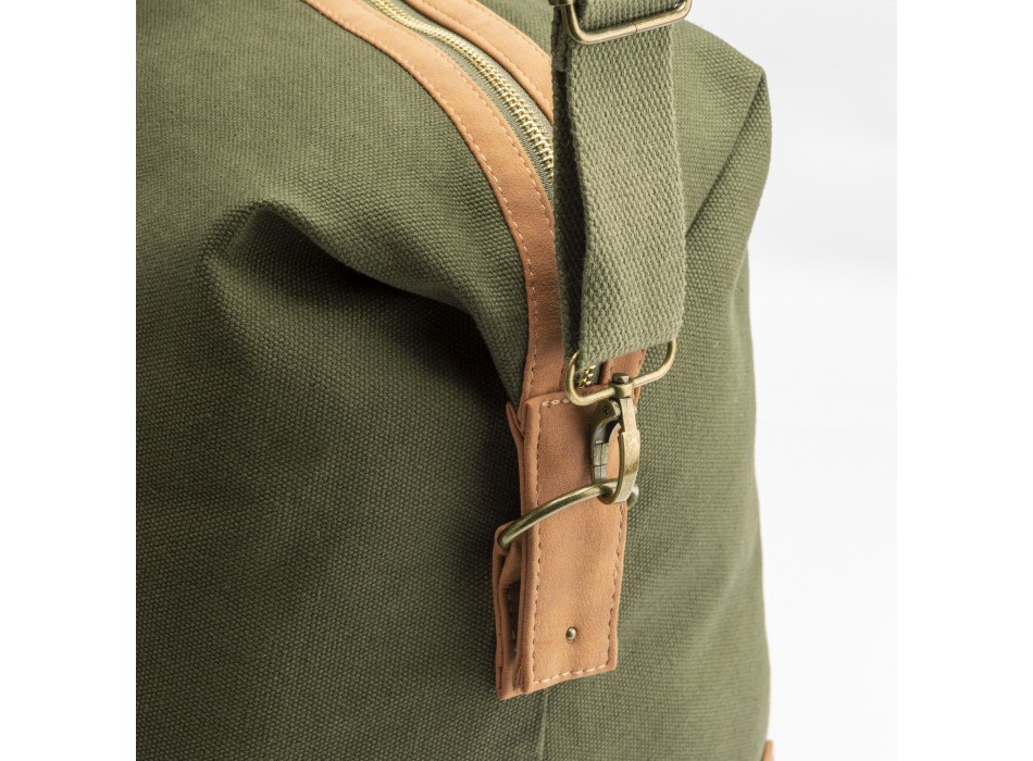 Borsa duffle in canvas  riciclato. tracolla regolabile e removibile con fibbie in metallo FullGadgets.com