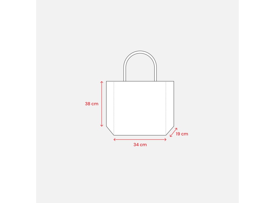 Borsa in juta con manici in cotone. Dotata di chiusura a zip FullGadgets.com