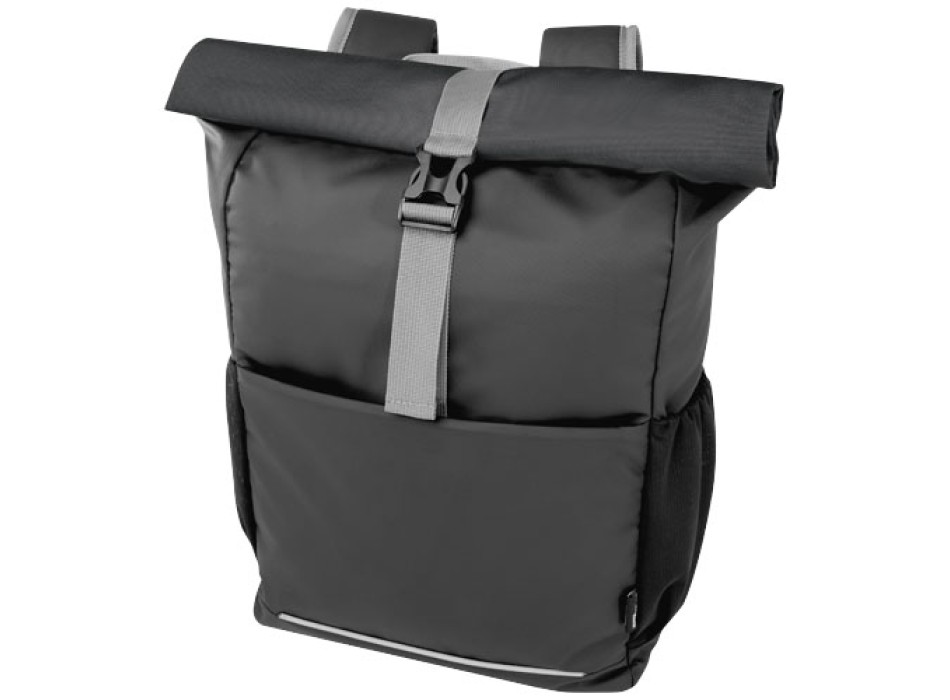 Borsa per bicicletta impermeabile in materiale riciclato certificato GRS con chiusura arrotolabile per portatile da 15" Aqua  FullGadgets.com