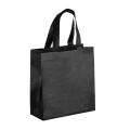 Borsa shopper in PET riciclato da 80 g/m&sup2; (TNT R-PET) termosaldata