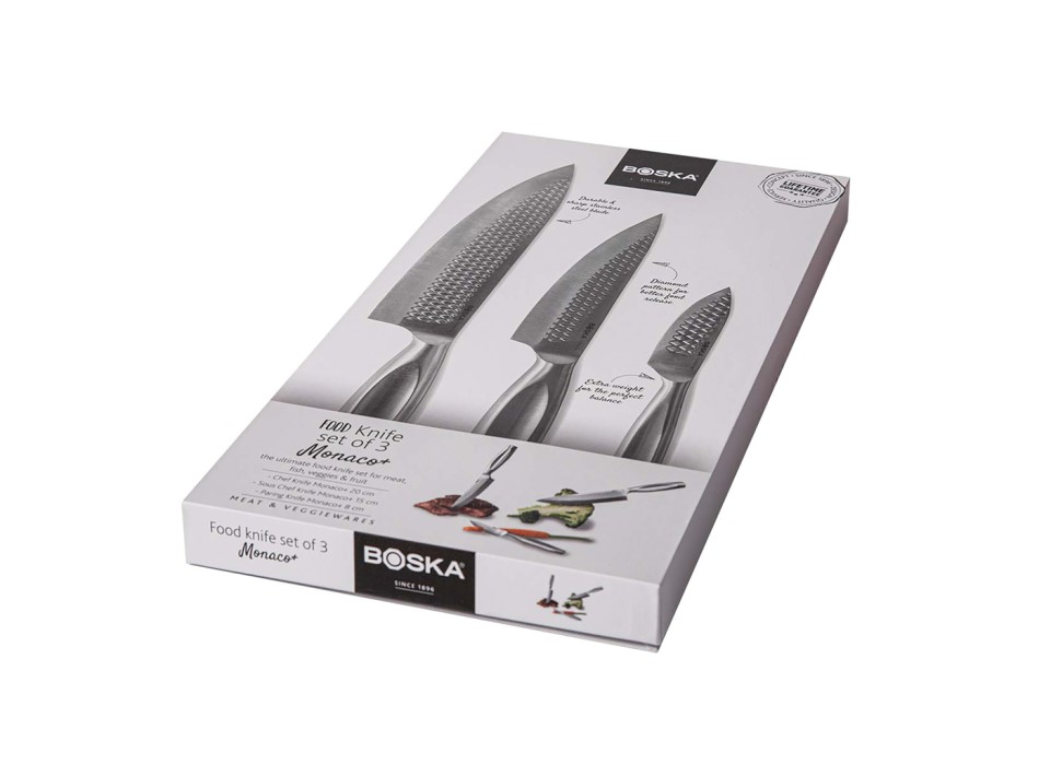 BOSKA Coltelli da cucina Monaco+, set di 3 pezzi FullGadgets.com