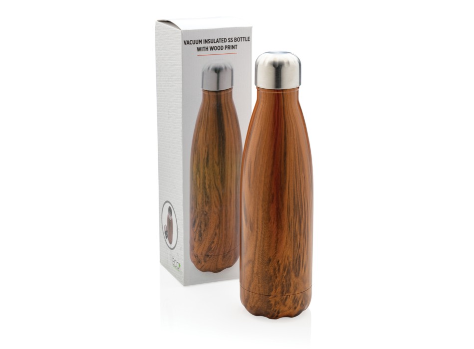 Bottiglia termica con texture wood 500ml FullGadgets.com