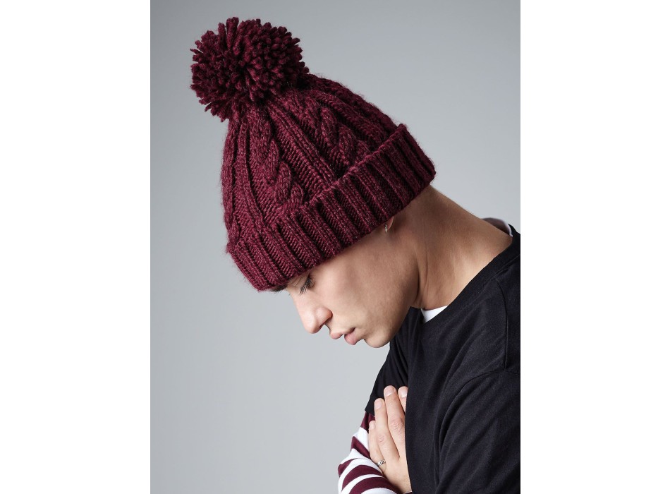 Cable Knit Melange Beanie FullGadgets.com