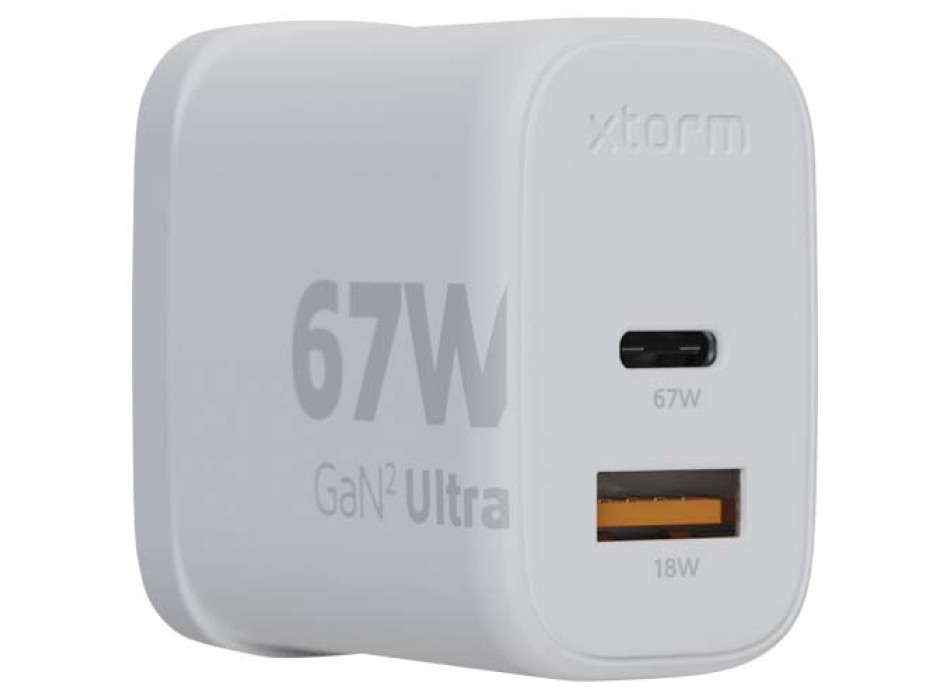 Caricabatterie da parete da 67 W con spina UK Xtorm XEC067G GaN² Ultra  FullGadgets.com