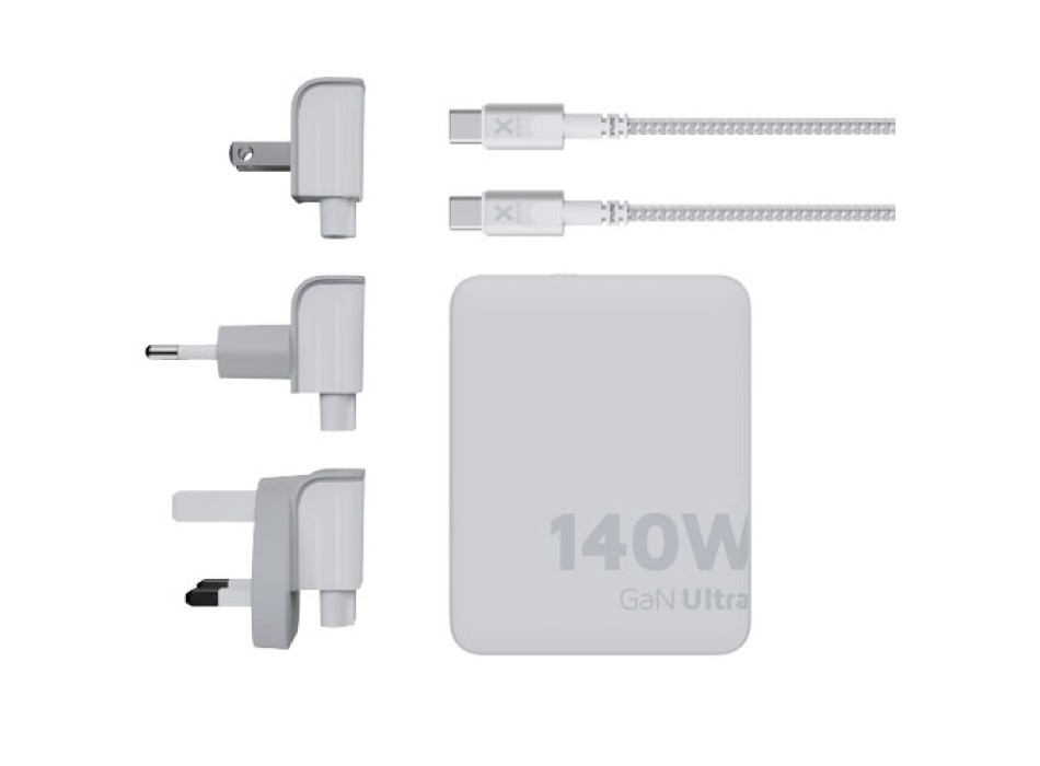 Caricabatterie da viaggio da 14 0W con cavo USB-C PD da 240 W Xtorm XVC2140 GaN Ultra FullGadgets.com