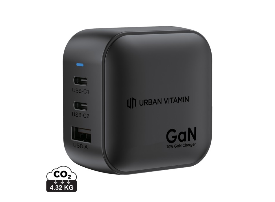 Caricabatterie GAN Urban Vitamin Santa Cruz 70W in rPC RCS FullGadgets.com