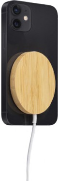 Caricabatterie Wireless Personalizzabile In Bamboo E Tpe